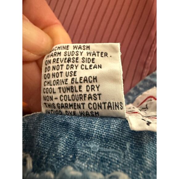 Organically Grown Vintage 80's Denim Skirt Size 7 - Picture 6 of 7